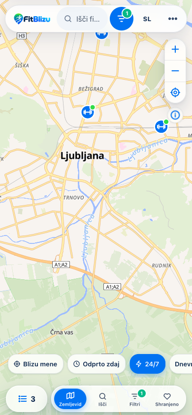 Fitnesi odprti 24/7 v Ljubljani